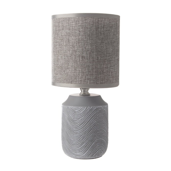 Настольная лампа с абажуром RISALUX «Румини», Е14, 40 Вт, серый, 13×13×27 см Настольная лампа с абажуром RISALUX «Румини», Е14, 40 Вт, серый, 13×13×27 см