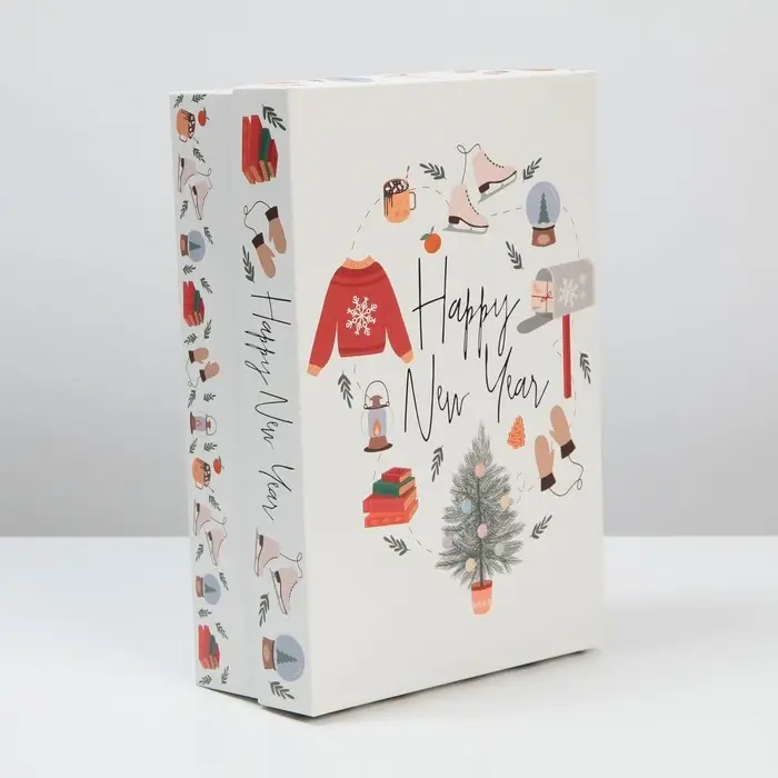 Коробка подарочная новогодняя складная &laquo;Хюгге&raquo;, 30 х 20 х 9 см, Новый год