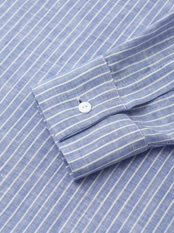 Рубашка мужская MINAKU в полоску, белая/голубая, размер 52