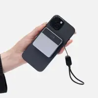 Внешний аккумулятор с беспроводной зарядкой Aura Power, серый