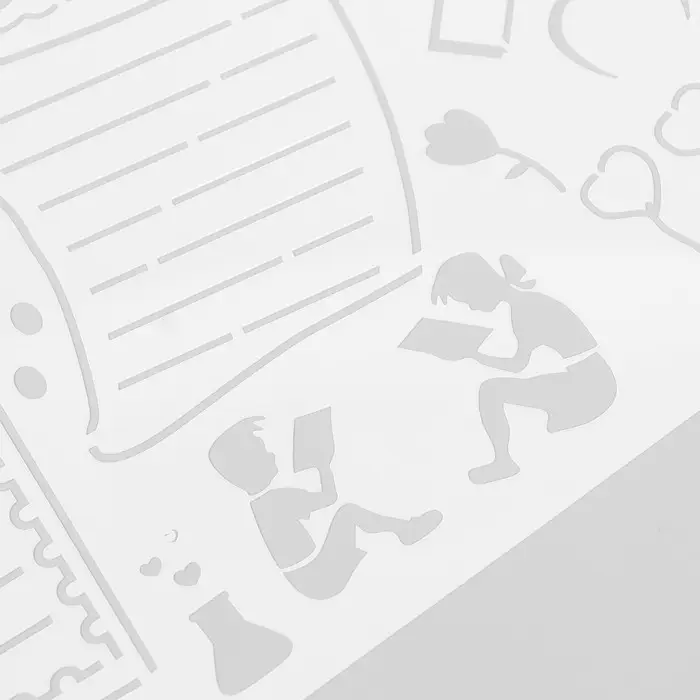 Трафарет "Литературное свидание" со строчками 17.4х26 см