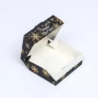 Коробка подарочная новогодняя складная &laquo;Ёлки&raquo;, 10&times;8&times;3.5 см