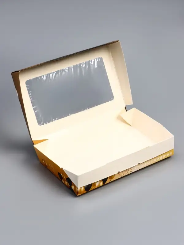 Коробка складная с окном &laquo;С Днем Рождения!&raquo;, 20&times;12&times;4 см