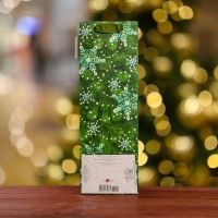 Пакет подарочный "Снегопад в лесу", люкс 12 х 36 х 8,5см.