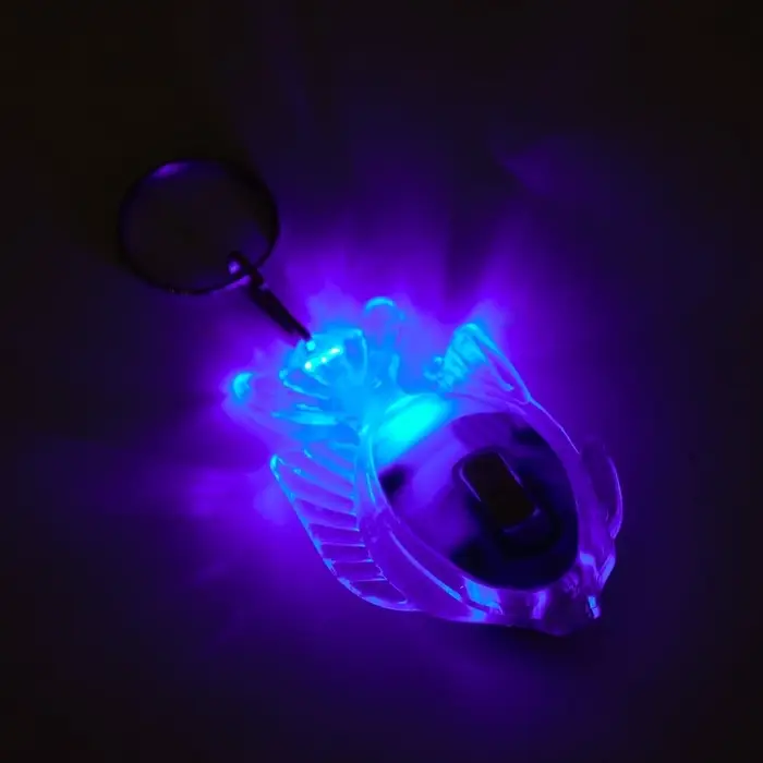 Фонарик брелок для ключей на кольце &laquo;Рыбка&raquo;, 1 режим, 2&times;AG13, 3.5&times;5.5 см, МИКС