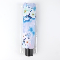 Зонт механический &laquo;Воздушные цветы&raquo;, эпонж, 4 сложения, 8 спиц, R = 48/55 см, D = 110 см, цвет МИКС