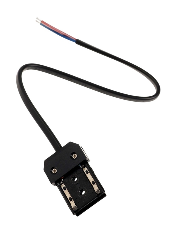 Коннектор питания прямой для шинопровода, серия "Flat", черный