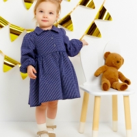 Платье Крошка Я "Клетка", рост 74-80, синий