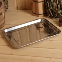 Поддон-испаритель для соляного брикета, нержавеющая сталь, 36х27см, 0,7мм