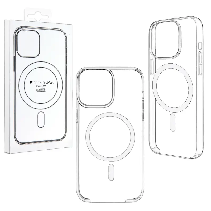 Чехол IPh 14 Pro Max Clear Case PC (MagSafe + анимация NFC) ORG