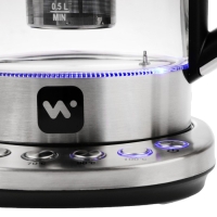 Чайник электрический Windigo LSK-1807, стекло, 1.7 л, 2200 Вт, регулировка t&deg;