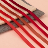 Набор атласных лент, 5 шт, размер 1 ленты: 6 мм &times; 23 &plusmn; 1 м, цвет красный спектр