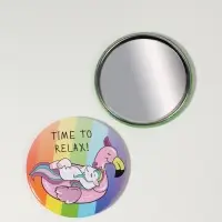 Зеркало карманное RELAX, d=7.5 см, разноцветное