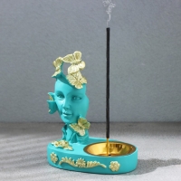 Курильница "Лицо", бирюзовая Курильница "Лицо", бирюзовая