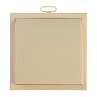 Выход стенной ZEIN, 190х190 мм, с фланцем d=125/150/60х120 мм, с обр. клапаном, слон. кость Выход стенной ZEIN, 190х190 мм, с фланцем d=125/150/60х120 мм, с обр. клапаном, слон. кость