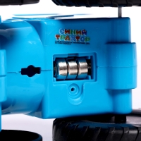 Музыкальная каталка детская на верёвке &laquo;Синий трактор&raquo;, 20 песен, стихов звуков, свет