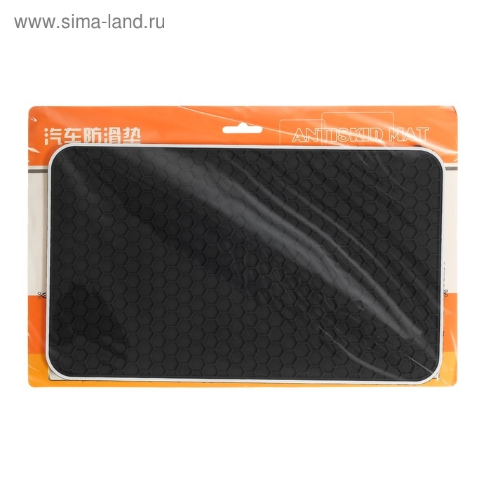 Коврик противоскользящий 27.5&times;17 см, соты, черный
