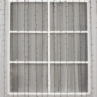 Гирлянда &laquo;Занавес&raquo; 2 &times; 6 м, IP44, УМС, тёмная нить, 1440 LED, свечение тёплое белое, 220 В