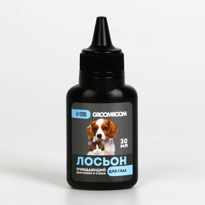 Лосьон для глаз Groomroom для кошек и собак, 30 мл Лосьон для глаз Groomroom для кошек и собак, 30 мл