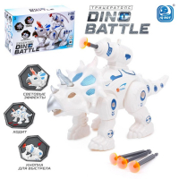 Робот динозавр &laquo;Трицератопс&raquo; IQ BOT, интерактивный: стреляющий, звук, свет, на батарейках