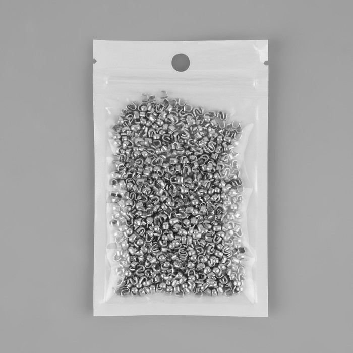 Верхний ограничитель для молнии, металлический, №3, 1000 ± 20 шт, цвет серебряный Верхний ограничитель для молнии, металлический, №3, 1000 ± 20 шт, цвет серебряный