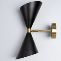 Бра "Мурано" 2хЕ27 40Вт черно-золотой 16х26х40 см Бра "Мурано" 2хЕ27 40Вт черно-золотой 16х26х40 см