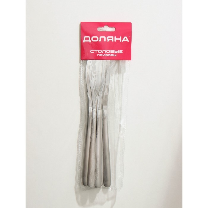 Ножи столовые из нержавеющей стали Доляна Sentiment, длина 23 см, 6 шт, цвет серебряный