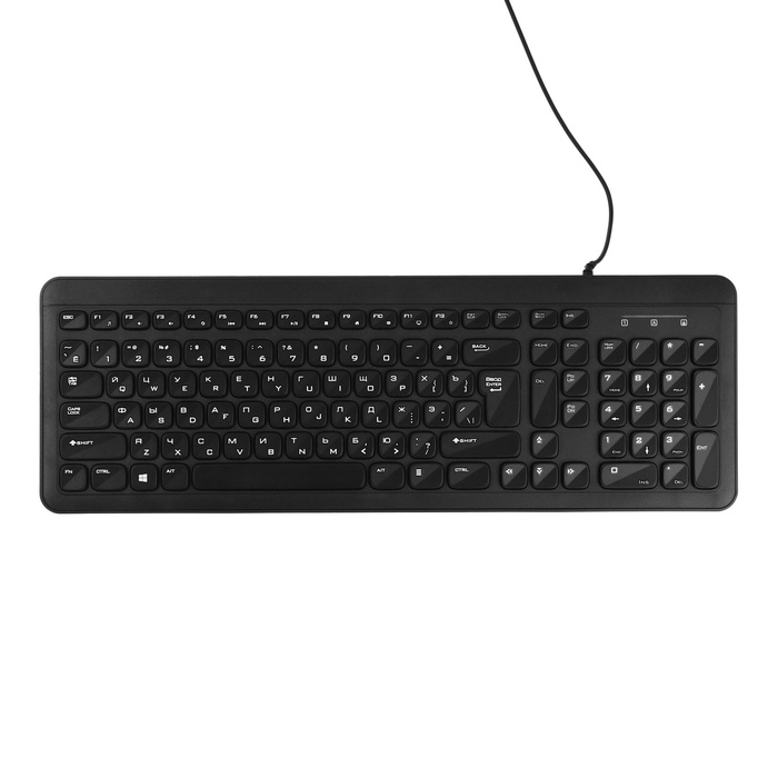 Клавиатура Sima-Land SL-02, мембранная, островная, 101 клавиш, USB, 1.5 м, черная