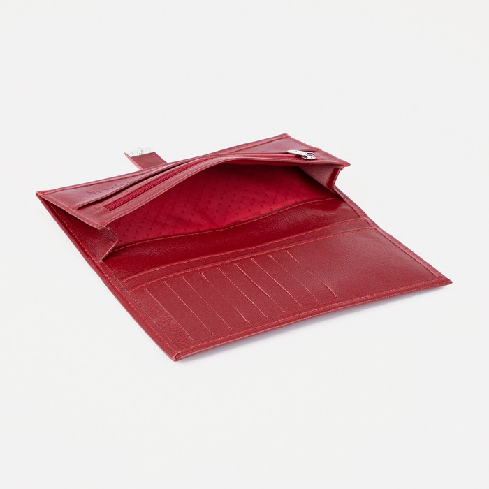 Кошелёк женский на кнопке, цвет красный Кошелёк женский на кнопке, цвет красный