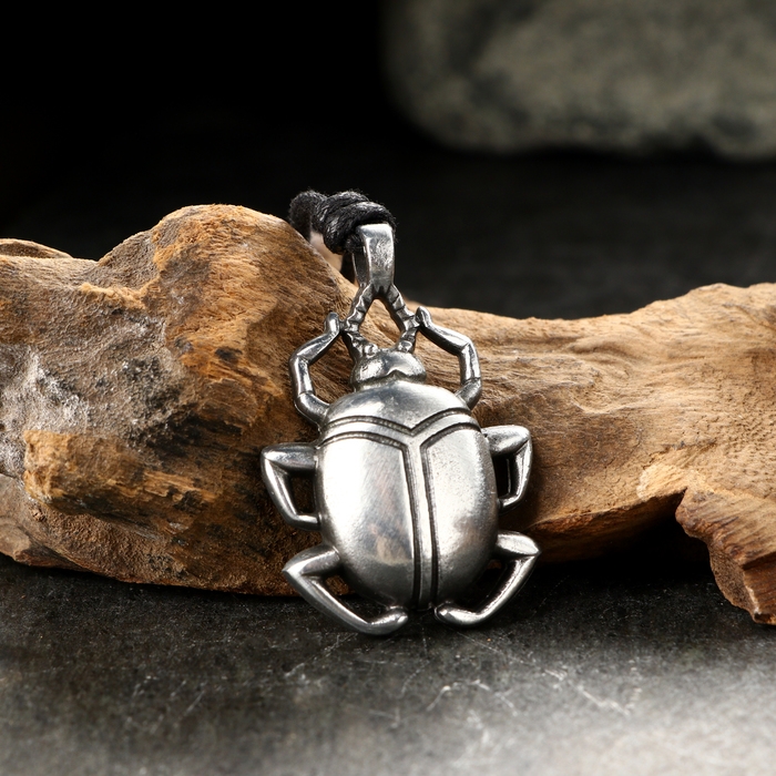 Амулет-брелок, тотем Амулет-брелок, тотем "Жук Скарабей" №02, металлический