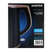 Чайник электрический Centek CT-0025, металл, 1.8 л, 2000 Вт, черный Чайник электрический Centek CT-0025, металл, 1.8 л, 2000 Вт, черный