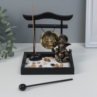 Сад Дзен "Ганеша у гонга" песок+камни+аромапалочка 13,2х15х15,5 см Сад Дзен "Ганеша у гонга" песок+камни+аромапалочка 13,2х15х15,5 см