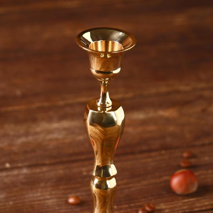 Подсвечник Подсвечник "Ричард" латунь 8,5х8,5х18 см