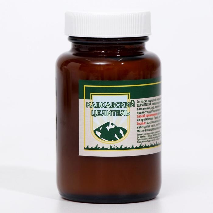 Мазь &laquo;Монастырская от псориаза&raquo; кавказский целитель, стекло, 100 мл