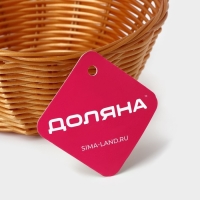 Корзинка для подачи Доляна &laquo;Плетёнка&raquo;, 17&times;7 см, цвет коричневый