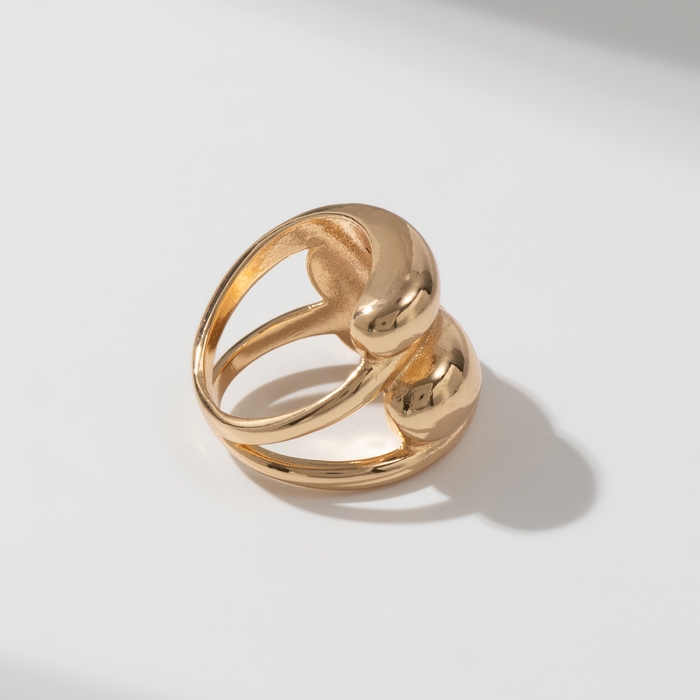 Кольцо металл &laquo;Тренд&raquo; капли, цвет золото, размер 18