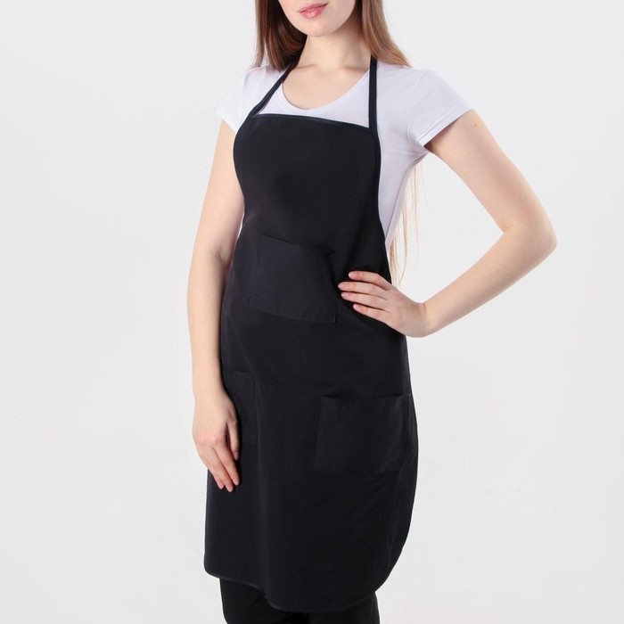 Фартук для мастера, односторонний, цвет чёрный Фартук для мастера, односторонний, цвет чёрный