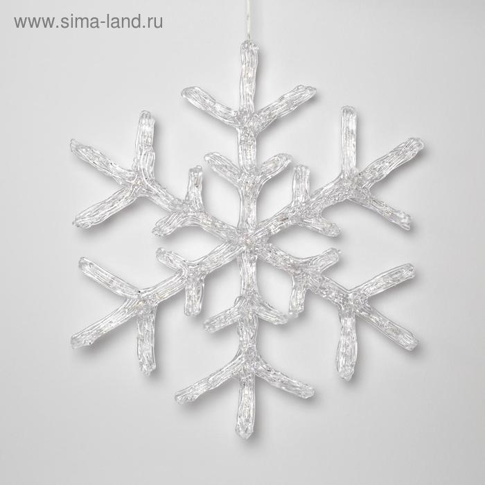 Светодиодная фигура &laquo;Снежинка&raquo; 39 см, акрил, 50 LED, 220 В, свечение синее