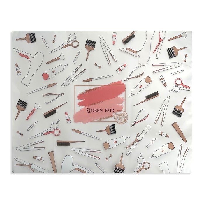 Пелерина парикмахерская, на завязках/крючках, цвет чёрный Пелерина парикмахерская, на завязках/крючках, цвет чёрный