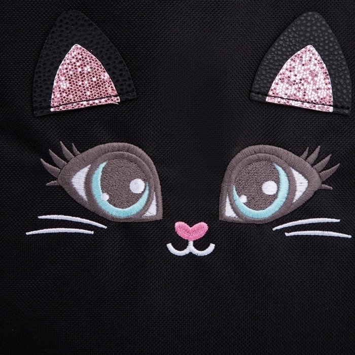 Шопер детский для девочки с допиками &laquo;Котик&raquo;, 32х23см