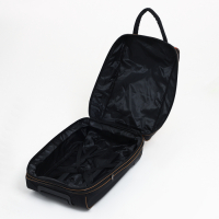 Чемодан малый 37 л (S) с сумкой, отдел на молнии, с расширением, цвет чёрный