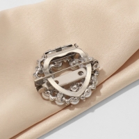 Зажим для платка &laquo;Жемчужинка&raquo;, цвет белый в серебре