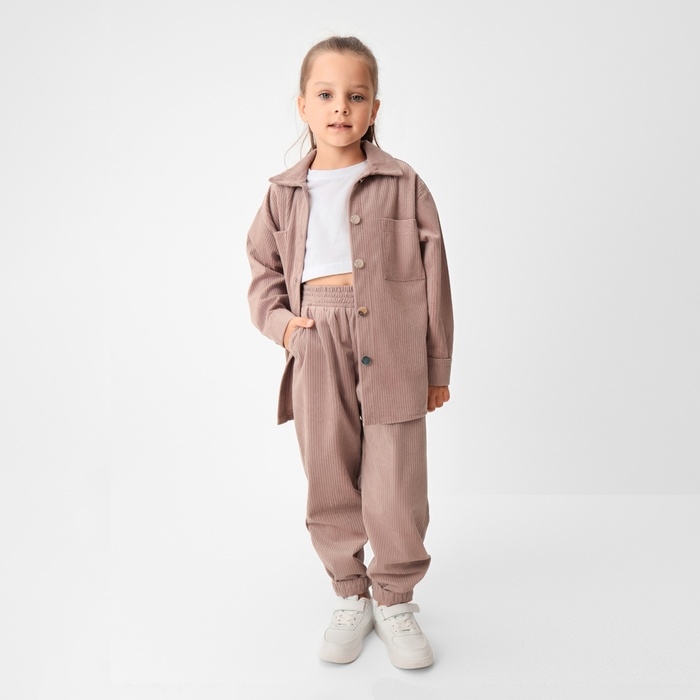Костюм детский KAFTAN Костюм детский KAFTAN "Velvet", р. 32 (110-116), пыльно-розовый