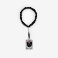 Брелок бусы для ключей &laquo;Черный кот&raquo;, 15 х 2.8 см