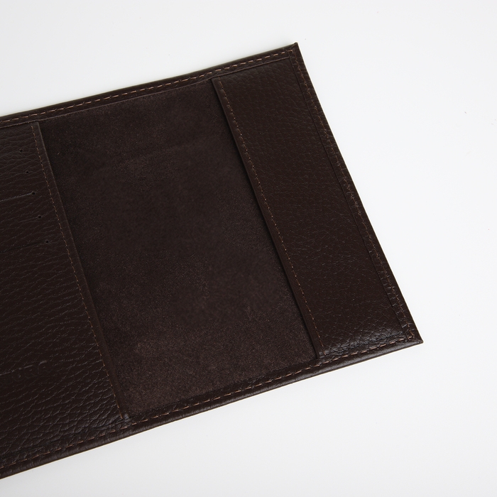 Обложка для паспорта, TEXTURA, цвет коричневый