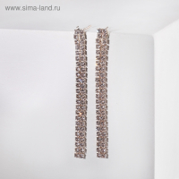 Набор 2 предмета: серьги, кулон &laquo;Элегантность&raquo; жгут, цвет белый в розовом золоте, 42 см