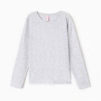 Лонгслив для девочки, цвет серый меланж, рост 152 Лонгслив для девочки, цвет серый меланж, рост 152
