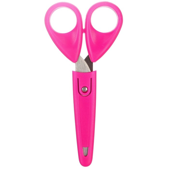 Ножницы детские 13 см, с защитным колпачком, Маша и Медведь