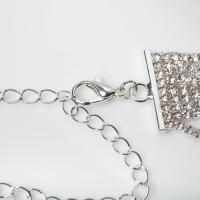 Чокер &laquo;Лёд&raquo; аристократичный, цвет белый в серебре, 30 см