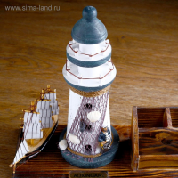 Набор настольный &laquo;Маяк&raquo;: подставка для ручек, визитница, 14 х 30 х 27 см